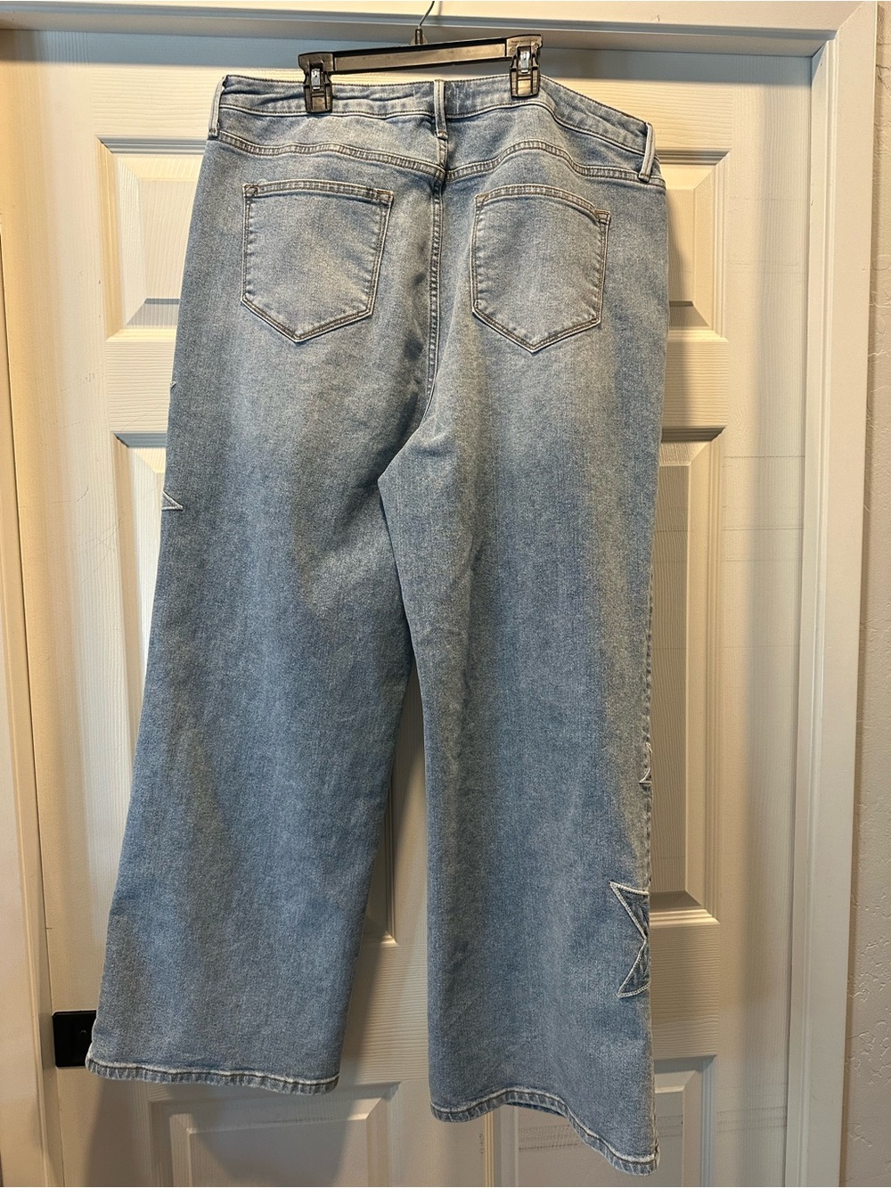 DRIFTWOOD Light Blue Star & Stripe Wide-Leg Jeans - Picture 5 of 7